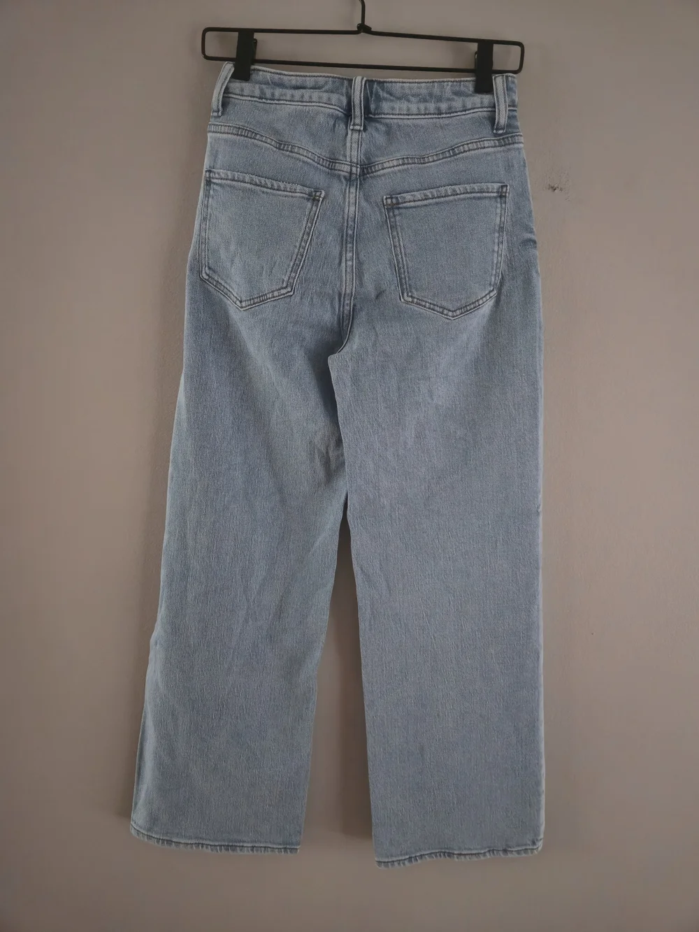 Quince Women's Jeans 26x28 Bella Stretch Relaxed Straight Cool Blue 90s Inspired